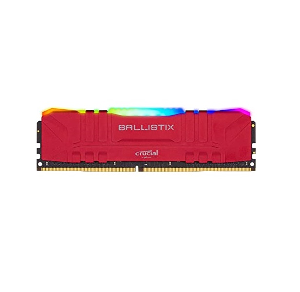 MEMORIA RAM PC 8GB CRUCIAL BALLISTIX RGB DDR4 3200MHz CL16 1.35V BL8G32C16U4RL ROJO