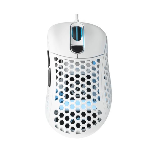 RED TAC MOUSE SHARKOON LIGHT 200 WHITE,CABLE USB,ILUMINACION RGB.TACTILE THUMB BUTTONS