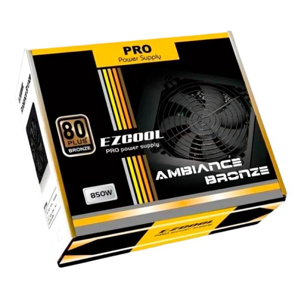 FUENTE DE PODER EZCOOL 80 PLUS BRONZE E010-1010 850W JSP-850P14A