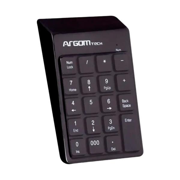 TECLADO NUMÉRICO ARGOM KB-1076 MEMBRANA ALÁMBRICO ARG-KB-1076 NEGRO