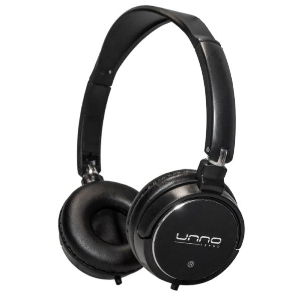 HEADSET UNNO TEKNO SONIC AL&Aacute;MBRICO 3.5MM HS7308BK NEGRO