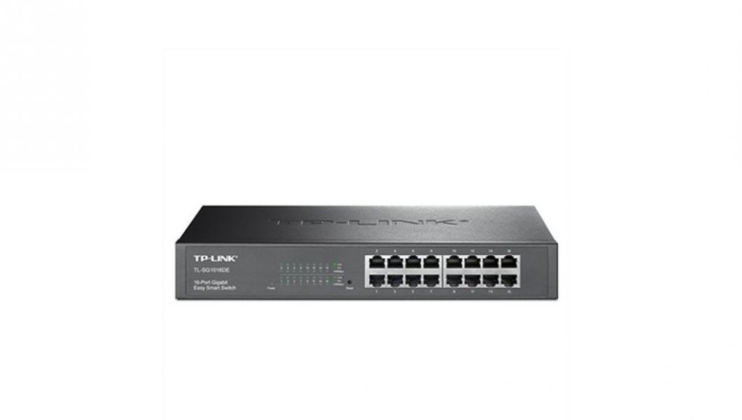 SWITCH TP LINK TL-SG1016DE 16 PUERTOS GIGABIT 10/100/1000 MBPS EASY SMART MANAGED ADMINISTRABLE NEGRO