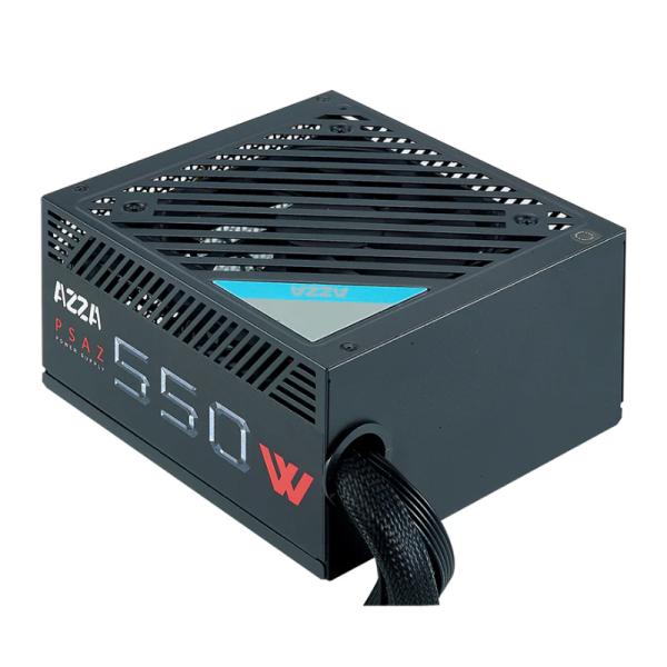 FUENTE DE PODER AZZA 550W 80 PLUS BRONZE NO MODULAR ATX PSAZ-550WG NEGRO