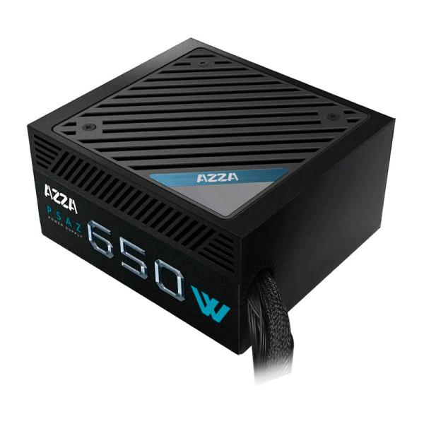 FUENTE DE PODER AZZA 650W PSU 80 PLUS BRONZE NO MODULAR ATX PSAZ-650W NEGRO