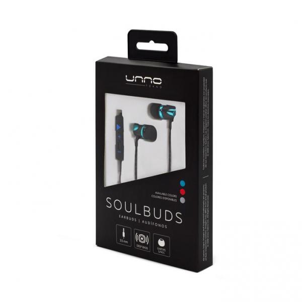 AUDIFONO UNNO TEKNO SOULBUDS AL&Aacute;MBRICO 3.5MM HS7009BL AZUL