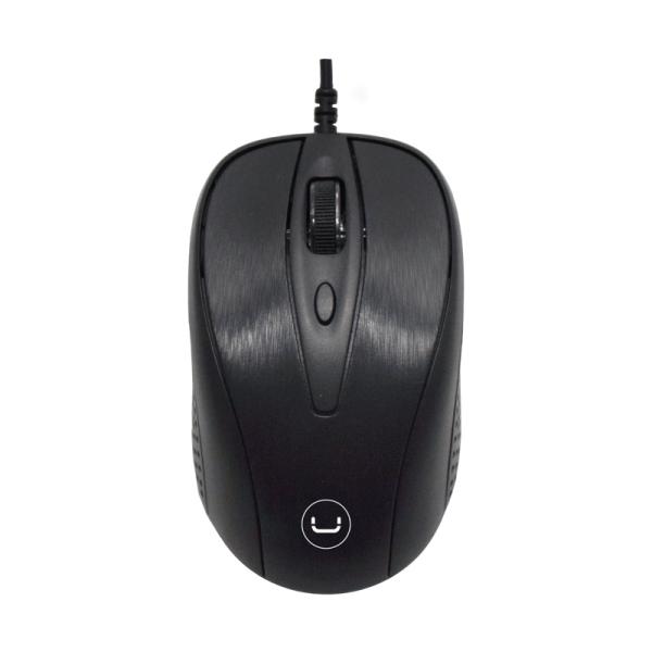 MOUSE UNNO TEKNO TREK AL&Aacute;MBRICO USB 1600 DPI MS6513BK NEGRO