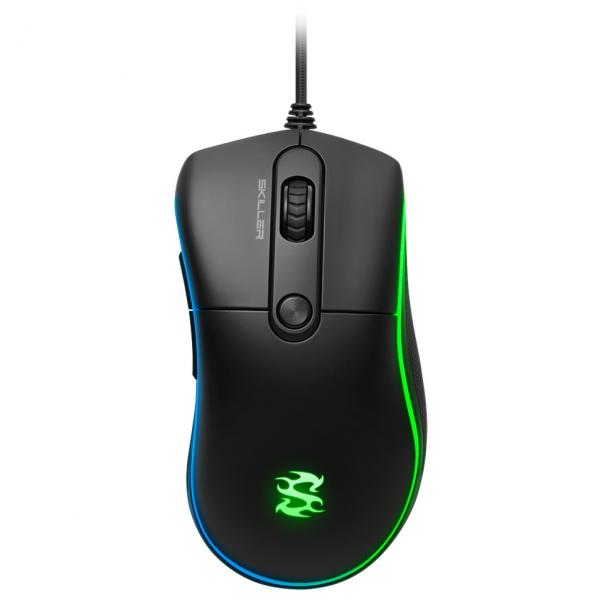MOUSE GAMING RGB SHARKOON SKILLER SGM2 AL&Aacute;MBRICO USB 6400 DPI 4044951021536 NEGRO
