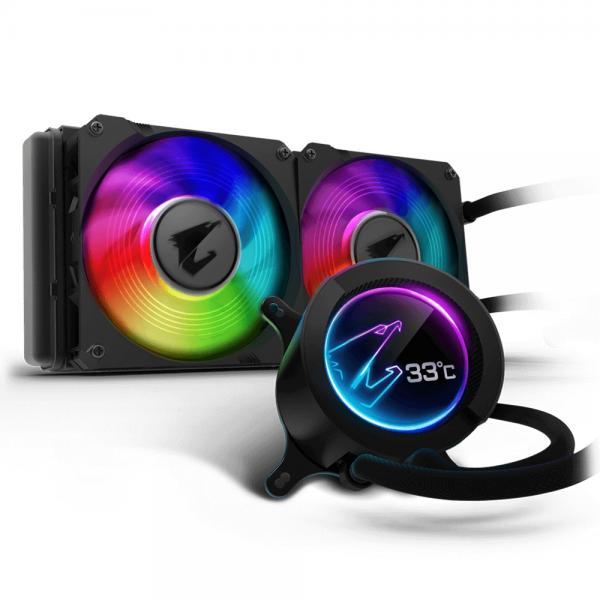 ENFRIAMIENTO LIQUIDO RGB GIGABYTE AORUS LIQUID COOLER 240 AIO 240MM GP-AORUS 240 NEGRO
