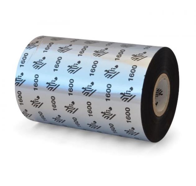 RIBBON DE CERA ZEBRA 4.33" X 500 METROS NUCLEO 1" 1600 STANDARD 18 POR CAJA ZEB-01600BK11045
