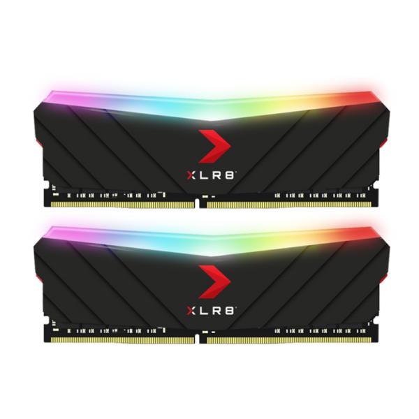 MEMORIA RAM PC 16GB PNY MD16GK2D4360018XRGB DDR4 3600 MHZ CL18 1.35 V XLR8 GAMING EPIC X RGB. DUAL KIT. XMP 2.0 DIMM 288 PINES NEGRO