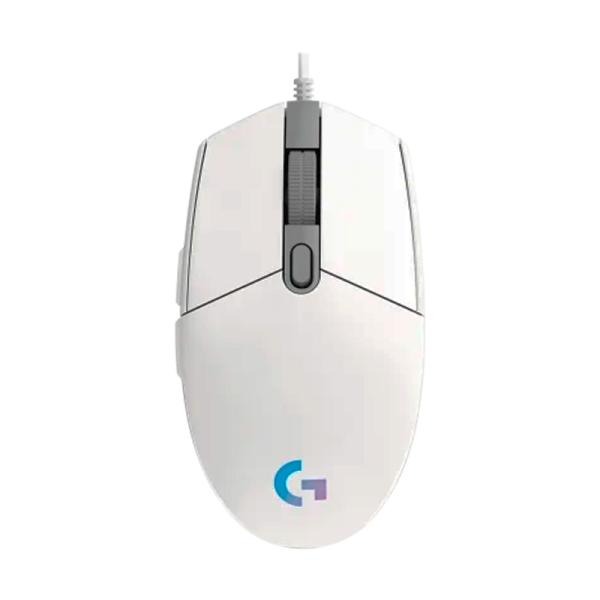 MOUSE GAMING RGB LOGITECH G203 LIGHTSYNC ALÁMBRICO USB 8000 DPI 910-005791 BLANCO