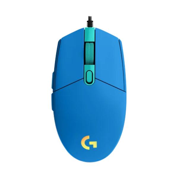 MOUSE GAMING RGB LOGITECH G203 LIGHTSYNC ALÁMBRICO USB 8000 DPI 910-005792 AZUL