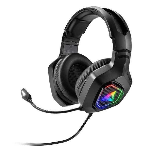 HEADSET GAMING RGB SHARKOON RUSH ER30 AL&Aacute;MBRICO USB 4044951030224 NEGRO