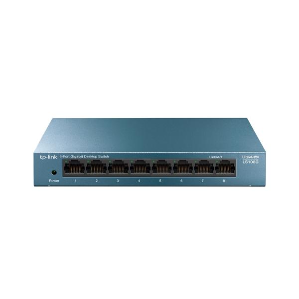 SWITCH TP LINK LS108G 8 PUERTOS GIGABIT 10/100/1000 MBPS NO ADMINISTRABLE AZUL