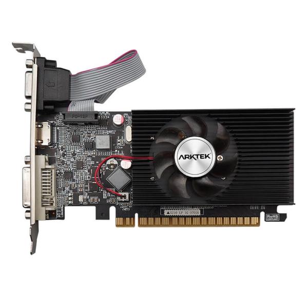 TARJETA DE VIDEO ARKTEK GEFORCE GT610 2GB 64 BITS DDR3 810 MHZ AKN610D3S2GL1 NEGRO