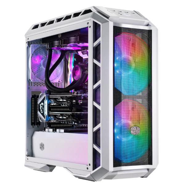 CASE GAMING RGB COOLER MASTER MASTERCASE H500P MESH MID TOWER VENTILADORES 2 DE 200MM Y 1 DE 140MM CON VIDRIO LATERAL Y MALLA FRONTAL MCM-H500P-WGNN-S01 BLANCO