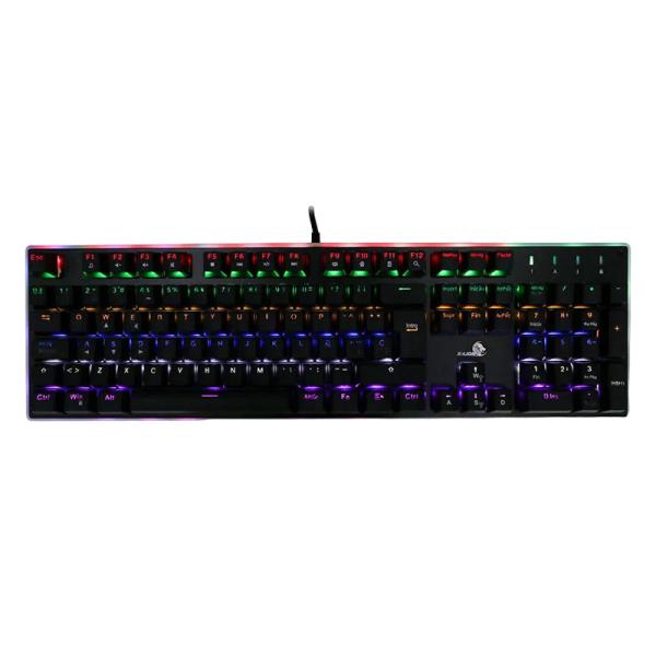 TECLADO GAMING RGB X-LION KBM-200 MECANICO AL&Aacute;MBRICO USB ESPA&Ntilde;OL KBM-200 NEGRO