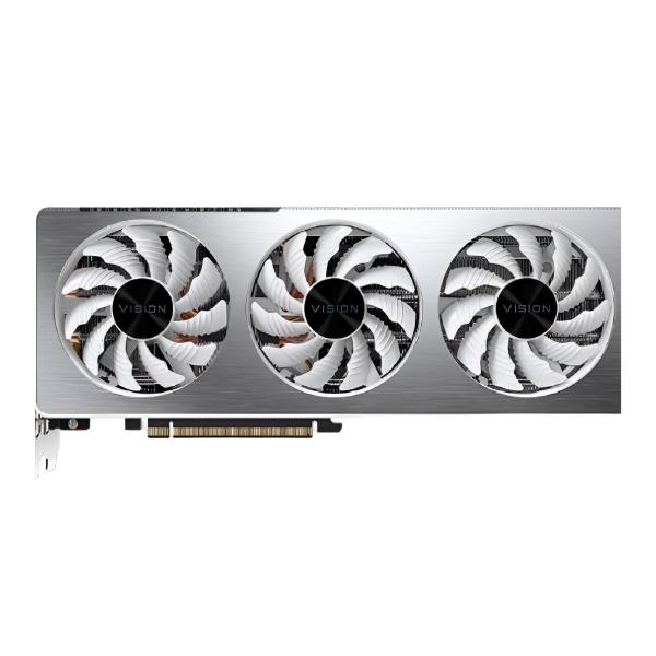 TARJETA DE VIDEO GIGABYTE GEFORCE RTX 3060 TI VISION OC 8G GDDR6 1755 MHZ GV-N306TVISION OC-8G PLATEADO