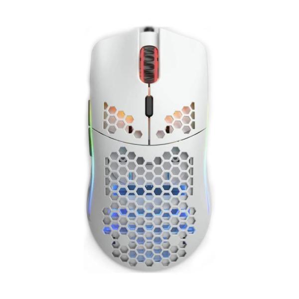 MOUSE GAMING RGB GLORIOUS  MODELO O MINUS AL&Aacute;MBRICO USB 12000 DPI GOM-WHITE BLANCO