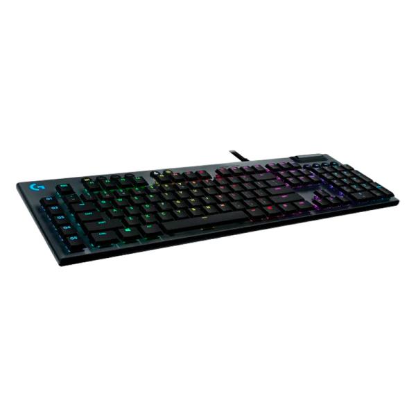 TECLADO GAMING RGB LOGITECH G815 MECÁNICO ALÁMBRICO INGLÉS 920-008984 NEGRO