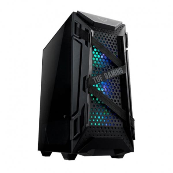 CASE GAMING RGB ASUS TUF GT301 MID TOWER VENTILADORES 4 DE 120MM CON MALLA FRONTAL 90DC0040-B48000 NEGRO