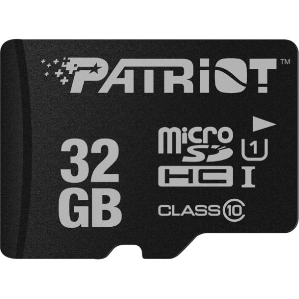 MEMORIA MICRO SDHC 32GB PATRIOT LX SERIES CLASE 10 HASTA 80 MB/S MICROSDHC PARA DISPOSITIVOS MOVILES