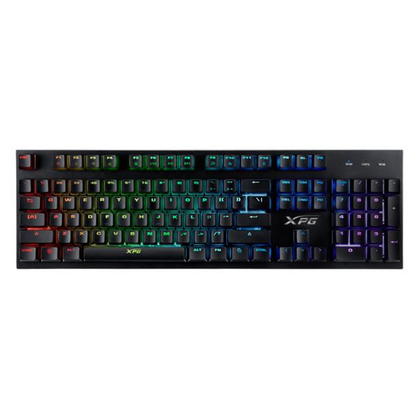 TECLADO GAMING RGB ADATA XPG INFAREX K10 MEMBRANA AL&Aacute;MBRICO USB NEGRO