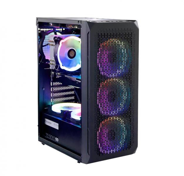 CASE GAMING  AT01 ALL TEMPERED  GLASS + 3 *12CM FAN FRONT