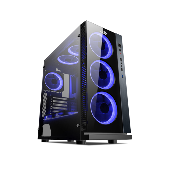 CASE GAMING  X-LION HS-860 TEMPERADO FRONT Y TEMPERADO LATERAL +3 FANS FRONT PANEL