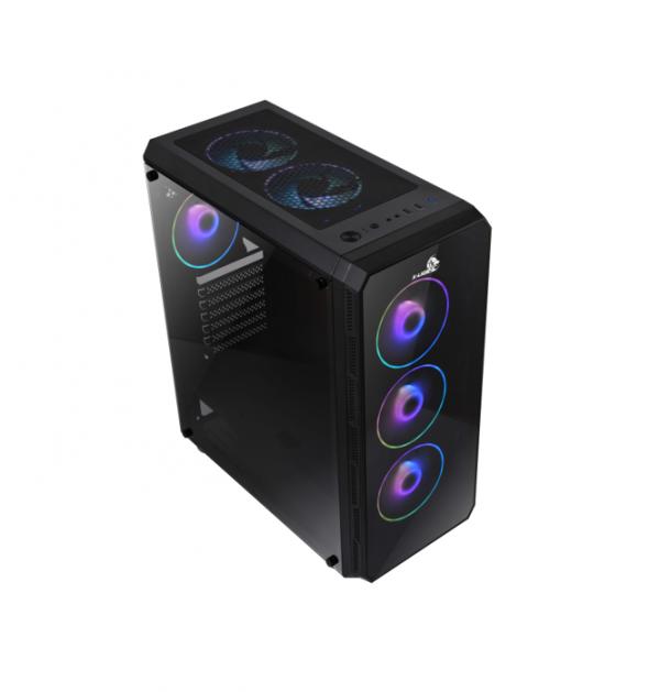 CASE GAMING  X-LION HD-730 TEMPERADO FRONT Y TEMPERADO LATERAL +3 FANS FRONT PANEL
