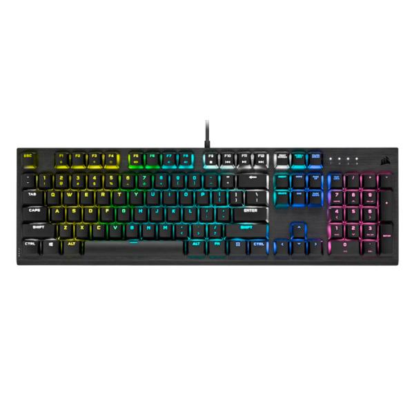 TECLADO GAMING RGB CORSAIR K60 PRO MEC&Aacute;NICO AL&Aacute;MBRICO USB ESPA&Ntilde;OL CH-910D019-SP NEGRO