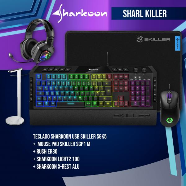 COMBO Sharkoon Killer  SGK5 + SGP1 M + ER30 + LIGHT2 100 + X-REST ALU