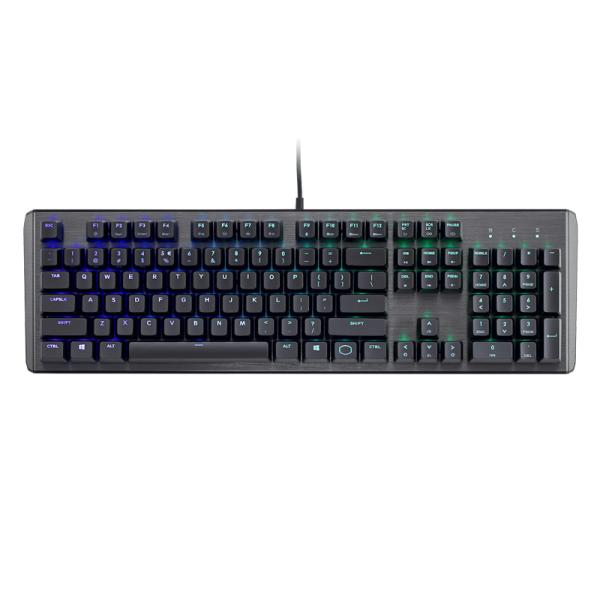 TECLADO GAMING RGB COOLER MASTER CK-550 V2 MECÁNICO ALÁMBRICO USB INGLÉS SWITCH MARRÓN CK-550-GKTM1-US NEGRO / GRIS