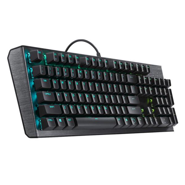 TECLADO GAMING RGB COOLER MASTER CK-550 V2 MECÁNICO ALÁMBRICO USB INGLÉS SWITCH MARRÓN CK-550-GKTM1-US NEGRO / GRIS