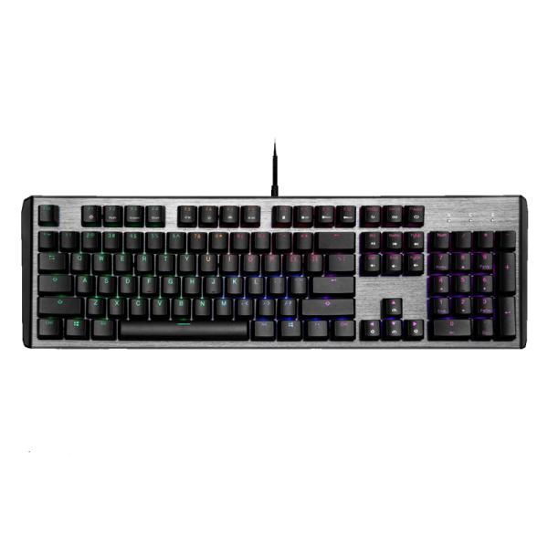 TECLADO GAMING RGB COOLER MASTER CK550 V2 MECÁNICO ALÁMBRICO USB INGLÉS SWITCH ROJO CK-550-GKTR1-US NEGRO / GRIS