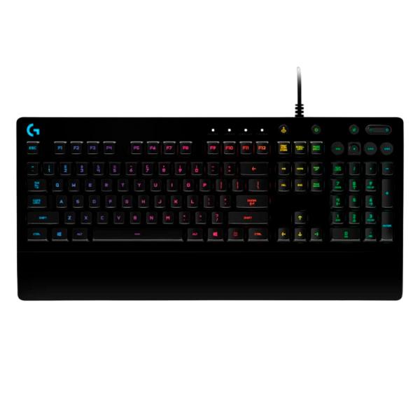 TECLADO GAMING RGB LOGITECH G213 PRODIGY MEMBRANA ALÁMBRICO INGLÉS 920-008084 NEGRO