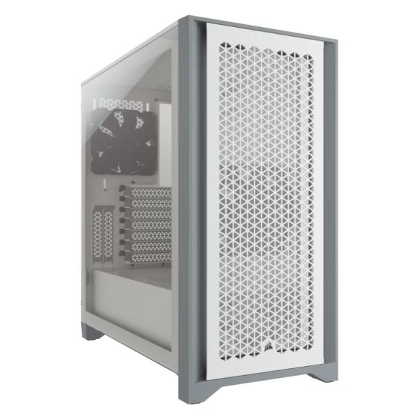 CASE CORSAIR 4000D AIRFLOW MID TOWER VENTILADORES 2 DE 120MM CON VIDRIO LATERAL Y MALLA FRONTAL CC-9011201-WW BLANCO