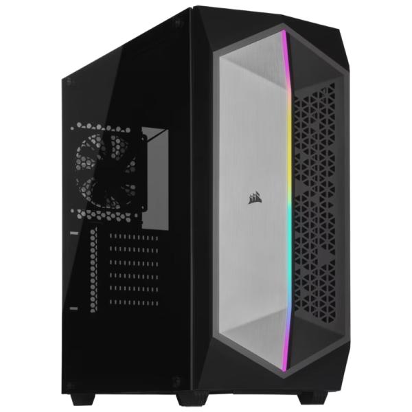 CASE GAMING RGB CORSAIR 470T MID TOWER VENTILADORES 3 DE 120MM CON VIDRIO LATERAL Y MALLA FRONTAL CC-9011215-WW NEGRO