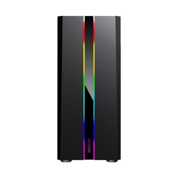 CASE GAMING RGB EAGLE WARRIOR TLALOC CG05RDRA002C L400 MID TOWER 1 VENTILADOR DE 120MM CON VIDRIO LATERAL Y TIRA RGB  (INCLUYE PEQUE&Ntilde;O CONTROL BOARD NEGRO