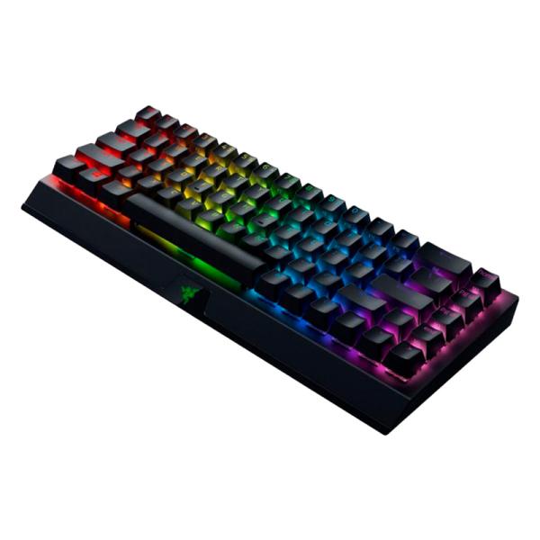 TECLADO GAMING RGB RAZER BLACKWIDOW V3 MINI HYPERSPEED MECÁNICO ALÁMBRICO USB ESPAÑOL SWITCH AMARILLO RZ03-03890900-R311 NEGRO