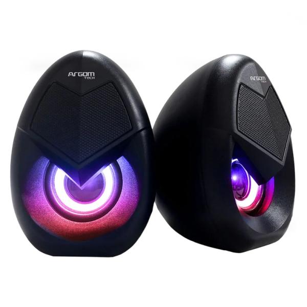 PARLANTE RGB ARGOM COMBAT GAMING S62 2.0CH ARG-SP-1062BK NEGRO