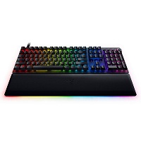 TECLADO GAMING RGB RAZER HUNTSMAN V2 TKL MEC&Aacute;NICO AL&Aacute;MBRICO USB ESPA&Ntilde;OL SWITCH ROJO RZ03-03940900-R311 NEGRO