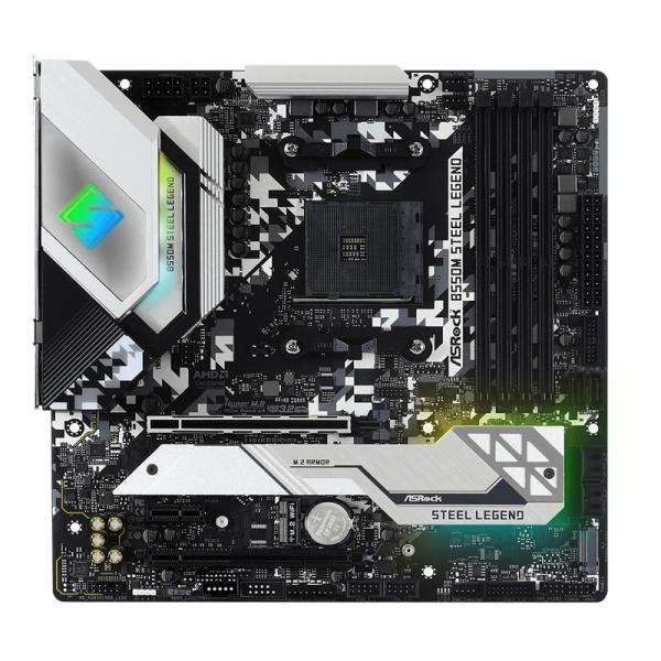 TARJETA MADRE ASROCK  B550M STEEL LEGEND AM4 MICRO-ATX DDR4 NEGRO
