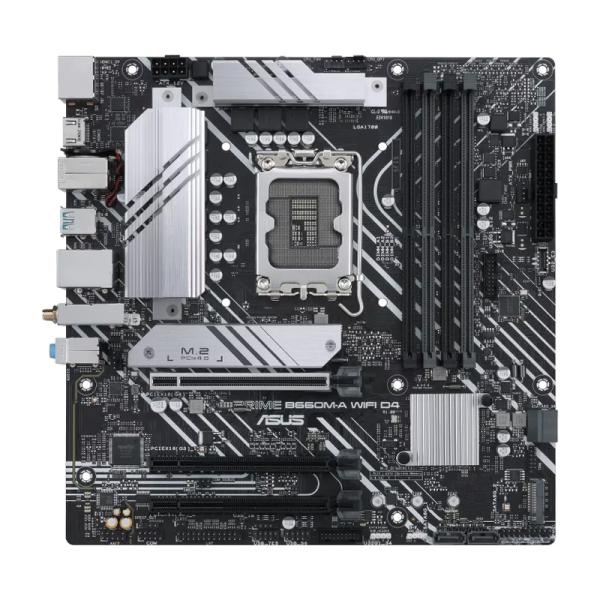 TARJETA MADRE ASUS PRIME B660M-A WIFI D4 LGA1700 M-ATX DDR4 NEGRO / BLANCO