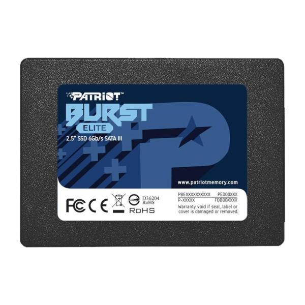 HD INTERNO SOLIDO 480GB PATRIOT BURST ELITE 2.5" SATA III 450MB/S / 320MB/S PBE480GS25SSDR NEGRO