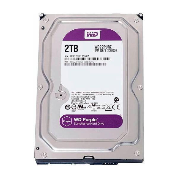 HD INTERNO 2TB WESTERN DIGITAL PURPLE WD22PURZ 3.5" SATA III 5400 RPM 256MB CACHE MORADO