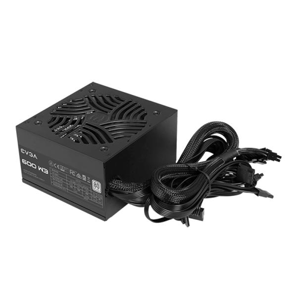 FUENTE DE PODER EVGA 600 W3 WHITE 600W 80 PLUS NO MODULAR ATX 100-W3-0600-K1 NEGRO