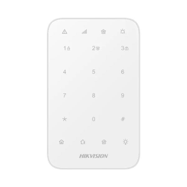 TECLADO LED INALÁMBRICO HIKVISION AXPRO DS-PK1-E-WB(O-STD) 433MHZ 900M BATERÍA 302401705 BLANCO