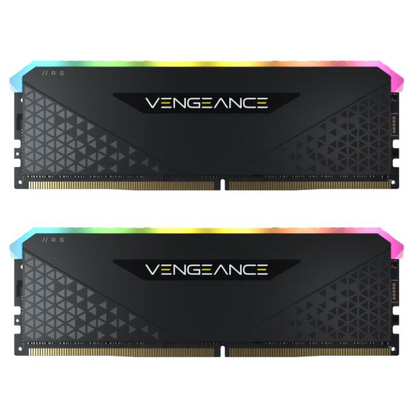 MEMORIA RAM PC 64GB CORSAIR VENGEANCE RGB RS DDR4 3600MHz CL18 1.35V RGB CMG64GX4M2D3600C18 NEGRO