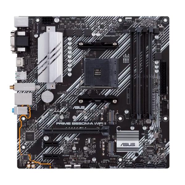 TARJETA MADRE ASUS PRIME B550M-A WIFI II AM4 MICRO-ATX DDR4 NEGRO / BLANCO